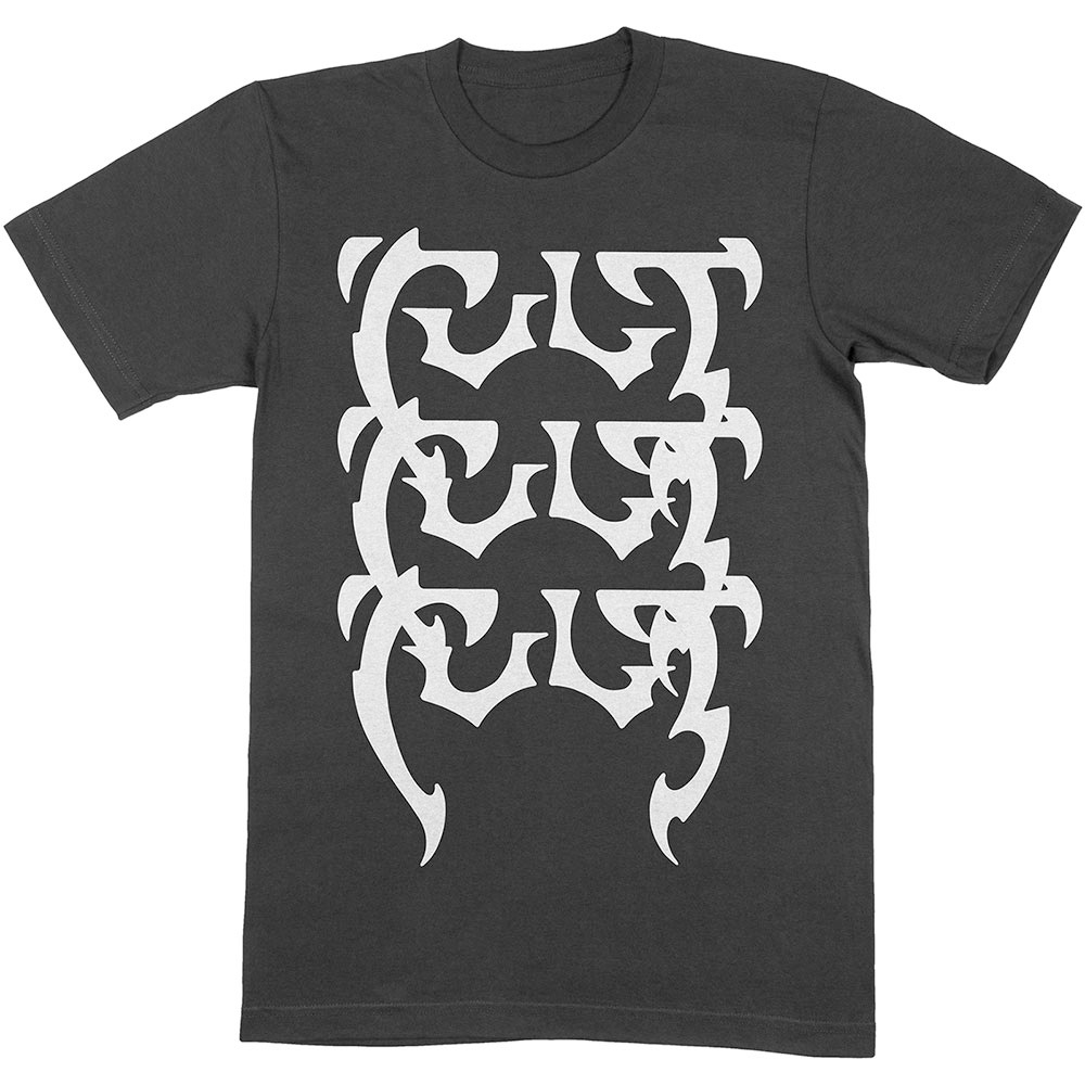 The Cult - Repeating Logo Heren Tshirt - Zwart